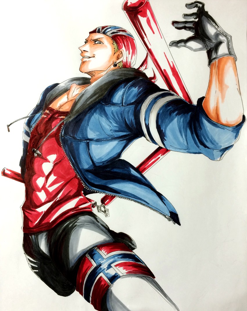 billy kane (the king of fighters and 2 more) drawn by kururi_maru