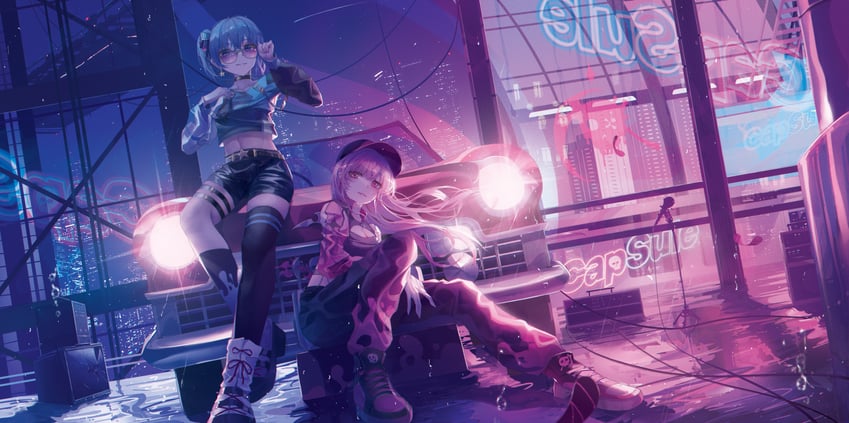 hoshimachi suisei and mori calliope (hololive and 2 more) drawn by turbulence