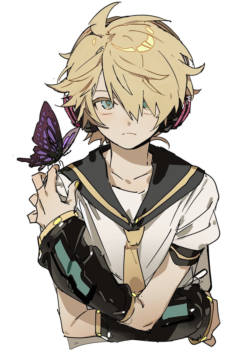 kagamine len (vocaloid and 1 more) drawn by zhibuji_loom