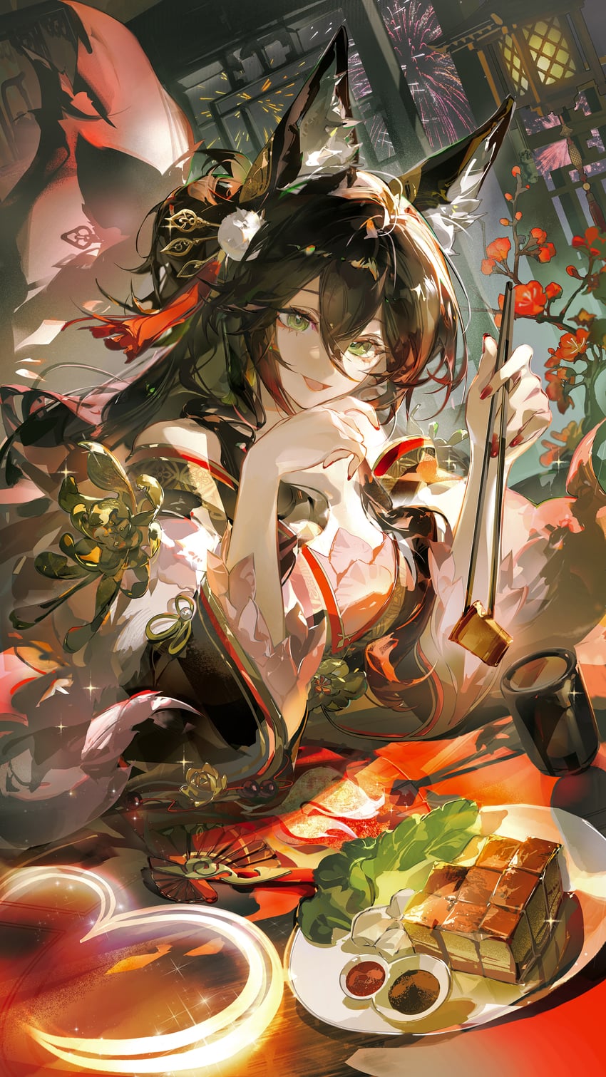 tingyun and fugue (honkai and 1 more) drawn by ruoganzhao