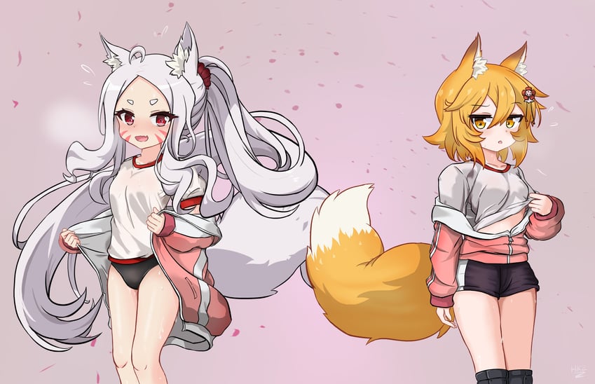 senko and shiro (sewayaki kitsune no senko-san) drawn by hellkids2