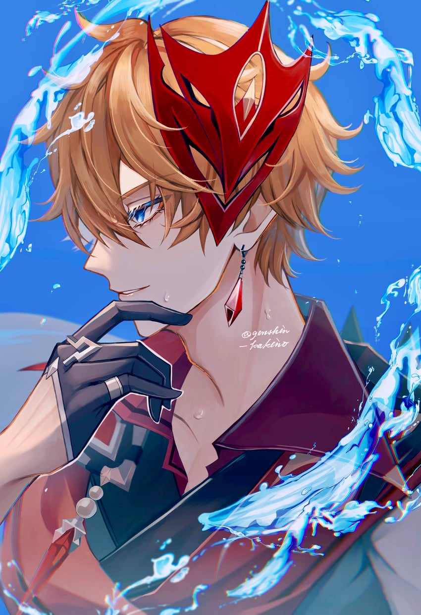 tartaglia (genshin impact) drawn by genshin_kakino