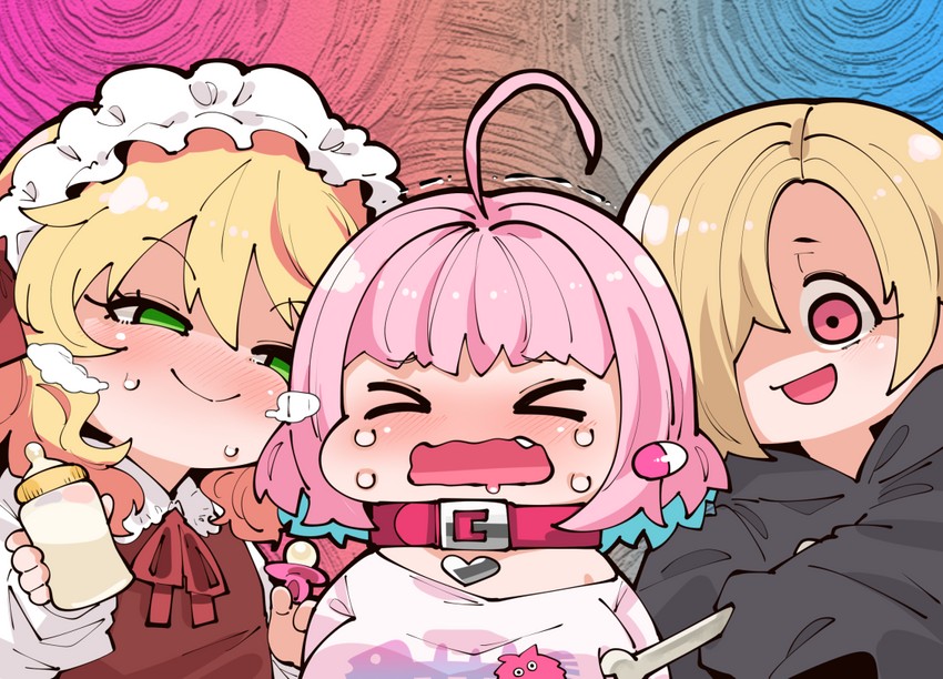 yumemi riamu, shirasaka koume, and sakurai momoka (idolmaster and 1 more) drawn by takato_kurosuke