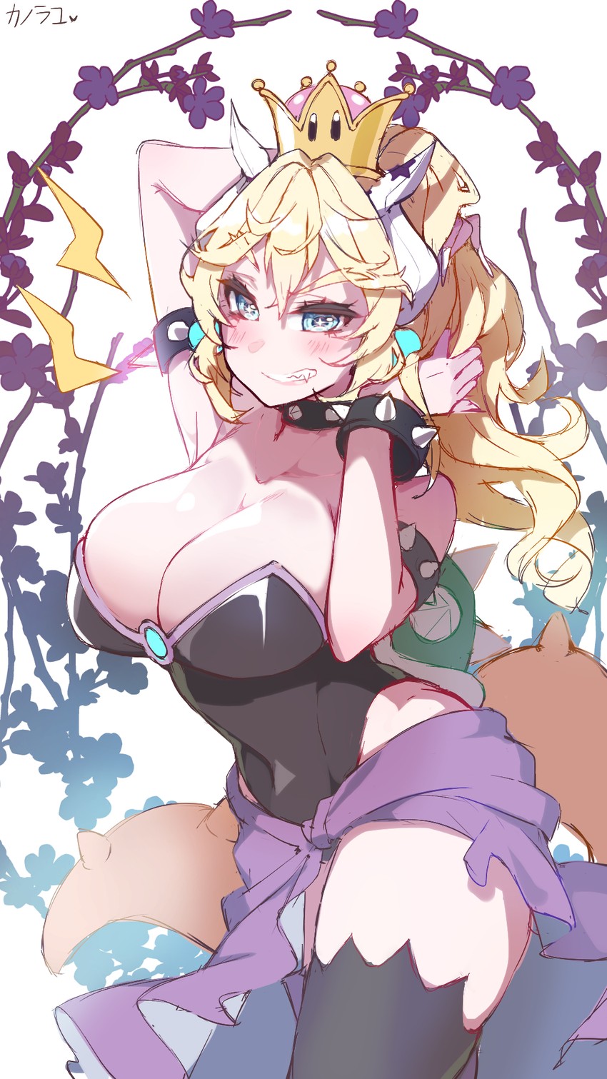 bowsette (mario and 1 more) drawn by kanola_u