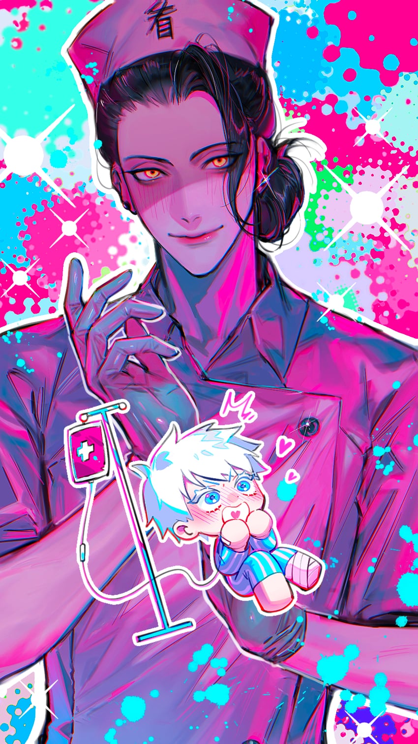 gojou satoru and getou suguru (jujutsu kaisen) drawn by oarfish_(artist)