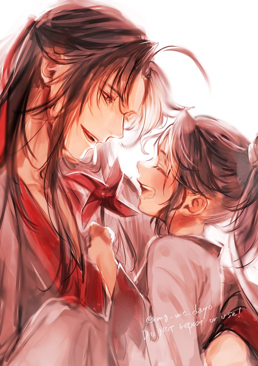 wei wuxian and lan sizhui (modao zushi) drawn by mg_ms_dayo
