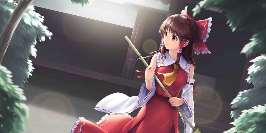 hakurei reimu (touhou and 1 more) drawn by tanaka_shoutarou