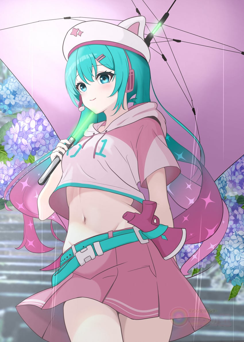 hatsune miku and neko hatsune miku (vocaloid and 1 more) drawn by futatunoniji