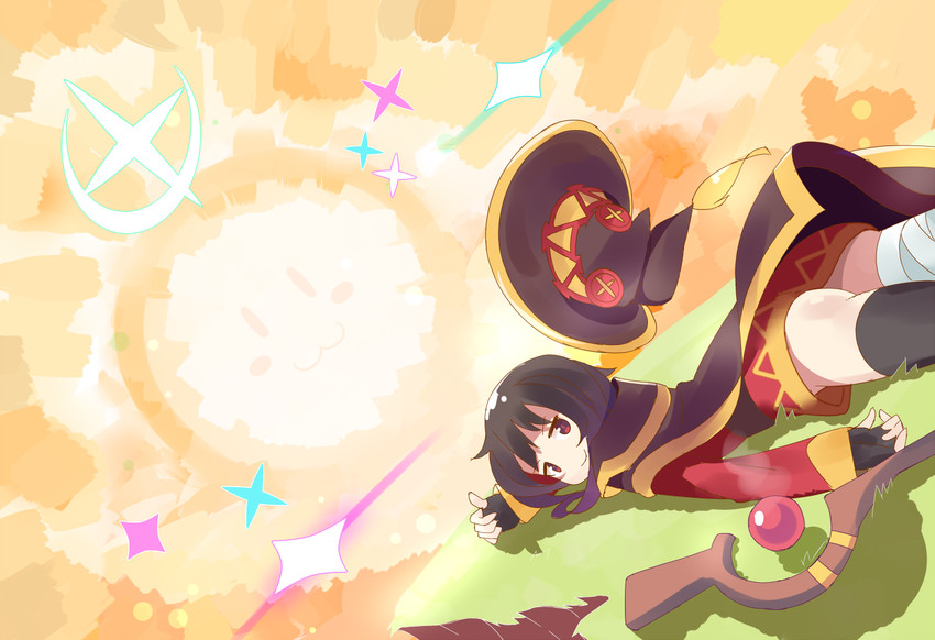 megumin (kono subarashii sekai ni shukufuku wo!) drawn by phibonnachee