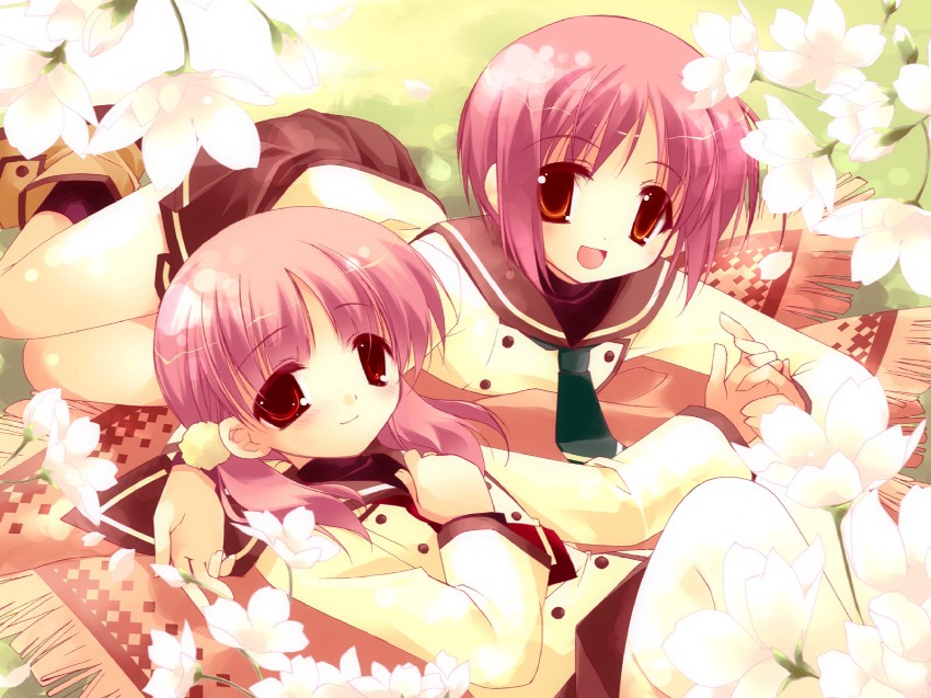 kiriyama sakura and akino momiji (sakura musubi) drawn by minazuki_haruka