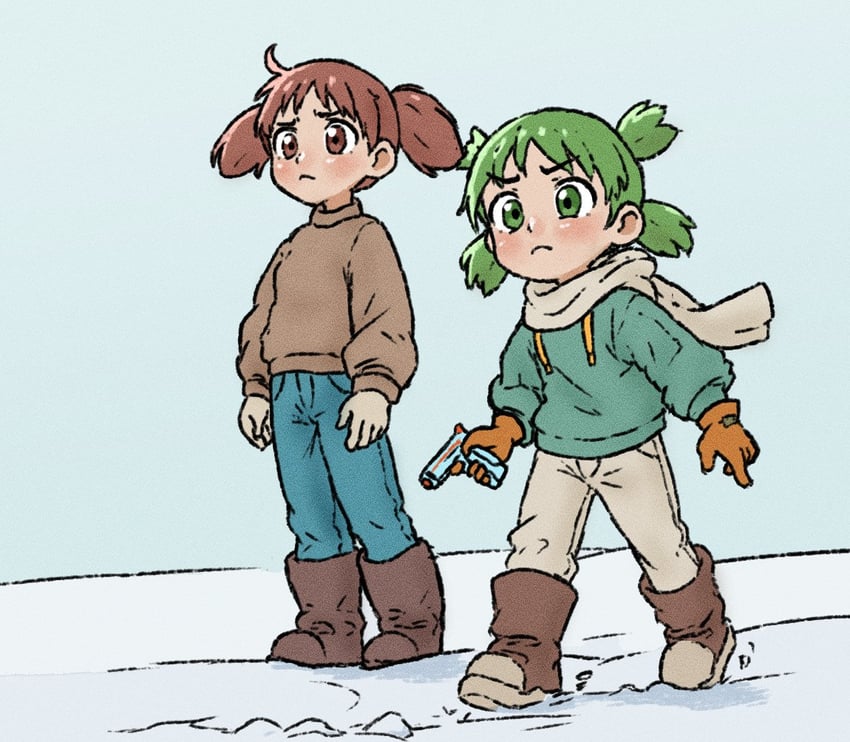 koiwai yotsuba and mihama chiyo (azumanga daioh and 1 more) drawn by beachepisode