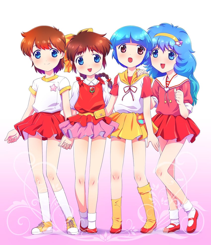morisawa yuu, kazuki mai, persia, and hanazono yumi (mahou no tenshi creamy mami and 3 more) drawn by himehachi_(hime8manga)