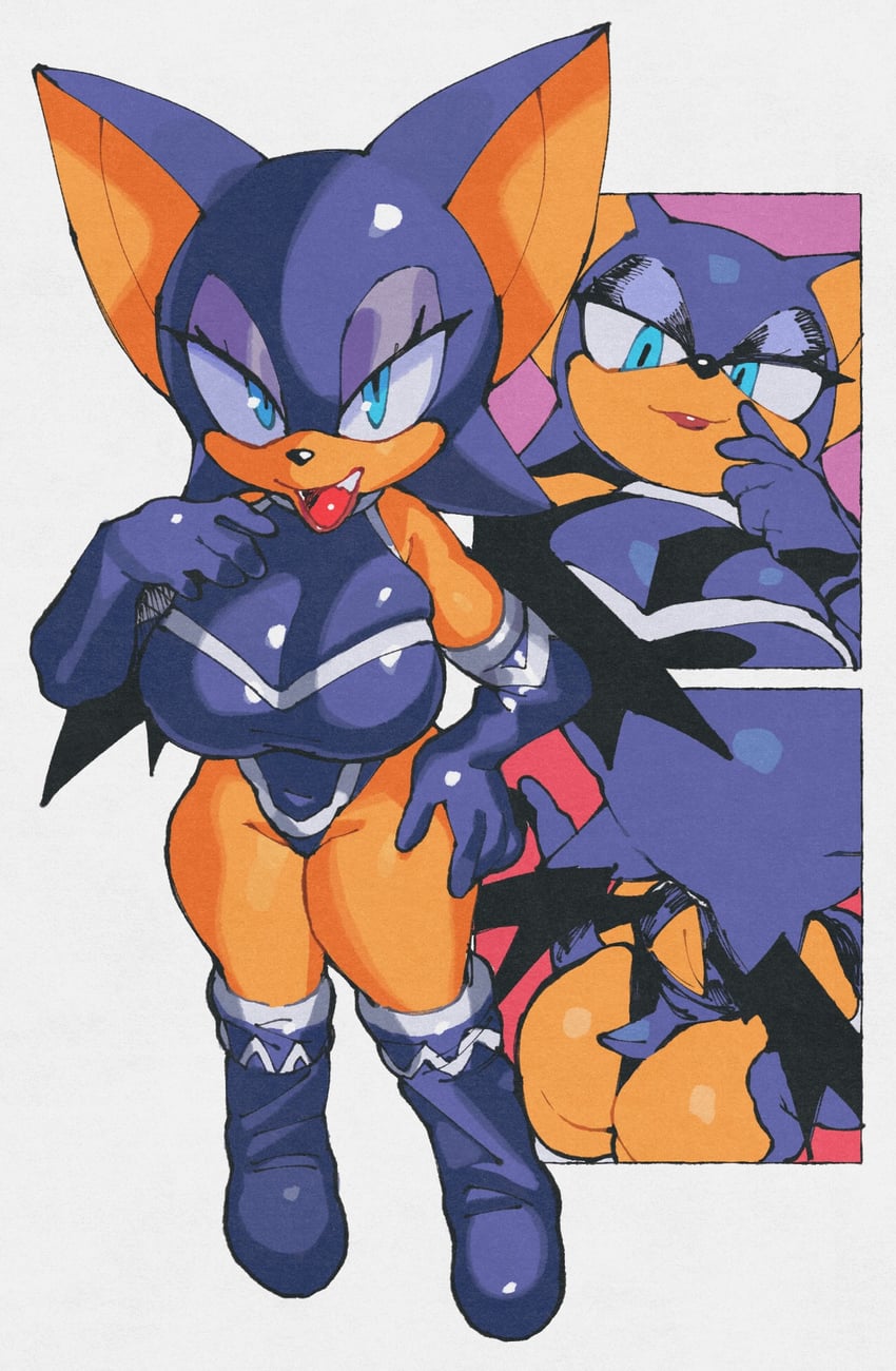 rouge the bat (sonic and 1 more) drawn by inkerton-kun