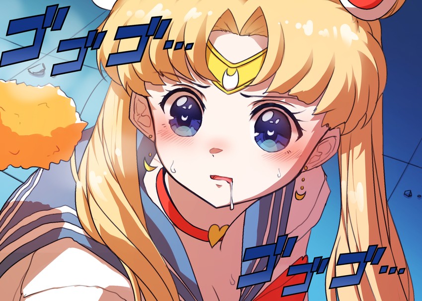 tsukino usagi and sailor moon (jojo no kimyou na bouken and 2 more) drawn by momomusan