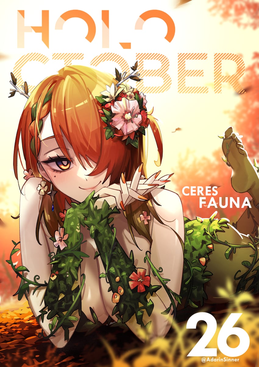 ceres fauna and poison ivy (hololive and 1 more) drawn by adarin