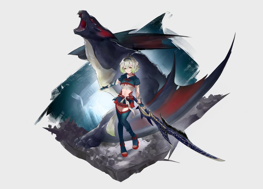 monster hunter, laimu, and nargacuga (monster hunter and 1 more) drawn by phaego
