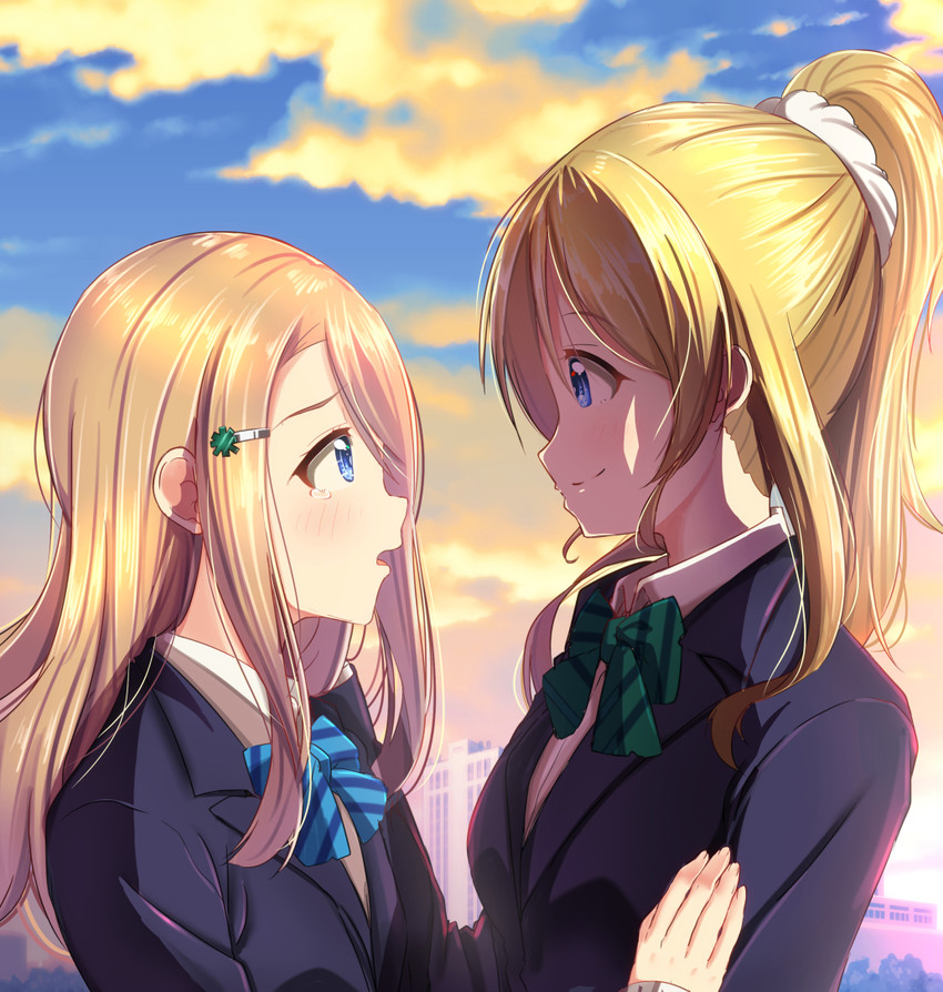 ayase eli and ayase alisa (love live! and 1 more) drawn by mad_(hazukiken)