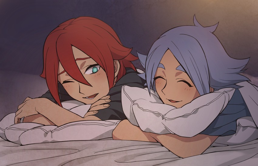 kiyama hiroto and fubuki shirou (inazuma eleven) drawn by mosako