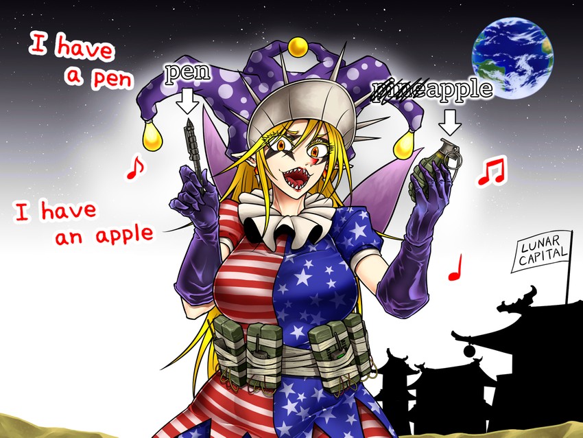 clownpiece (touhou and 1 more) drawn by ryuuichi_(f_dragon)