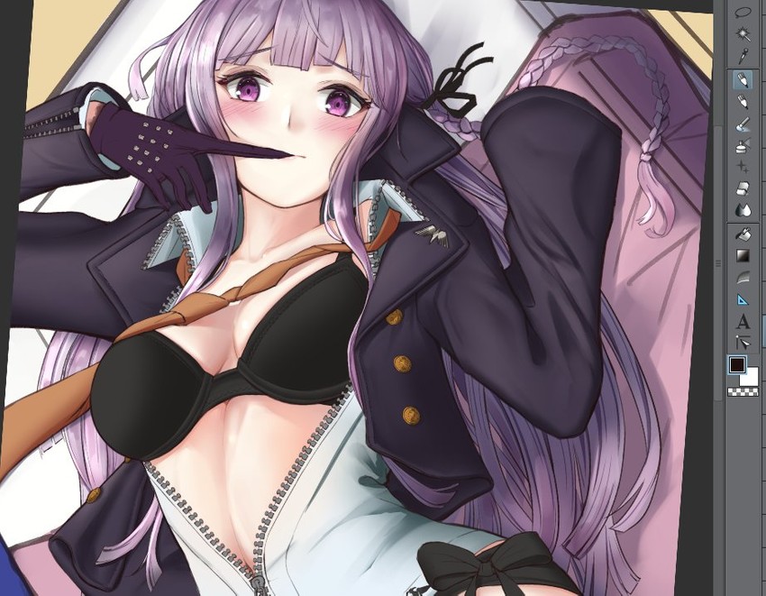 kirigiri kyoko (danganronpa and 1 more) drawn by ippers
