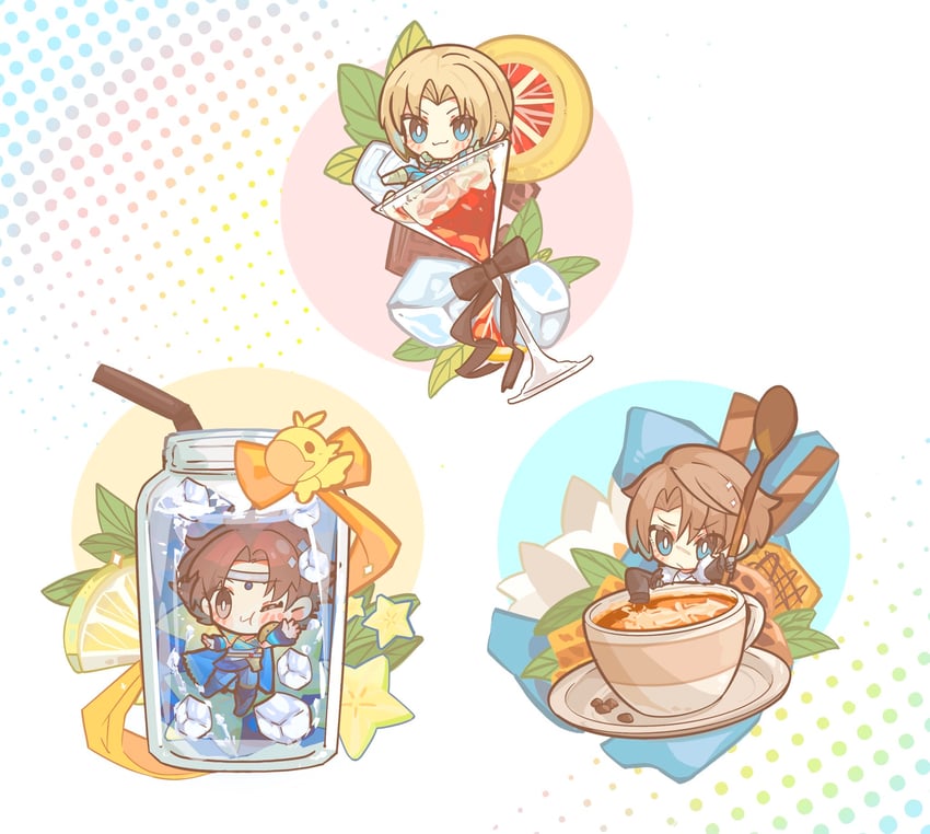 squall leonhart, zidane tribal, and bartz klauser (final fantasy and 4 more) drawn by zhale44119