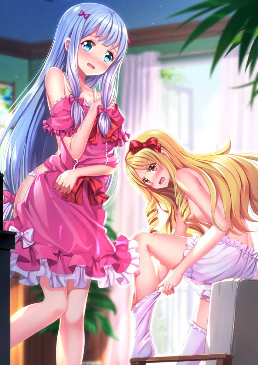 izumi sagiri and yamada elf (eromanga sensei) drawn by swordsouls