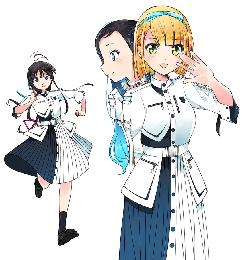 saito nicole, yagami toa, and nishiura sora (22/7) drawn by trefle_r