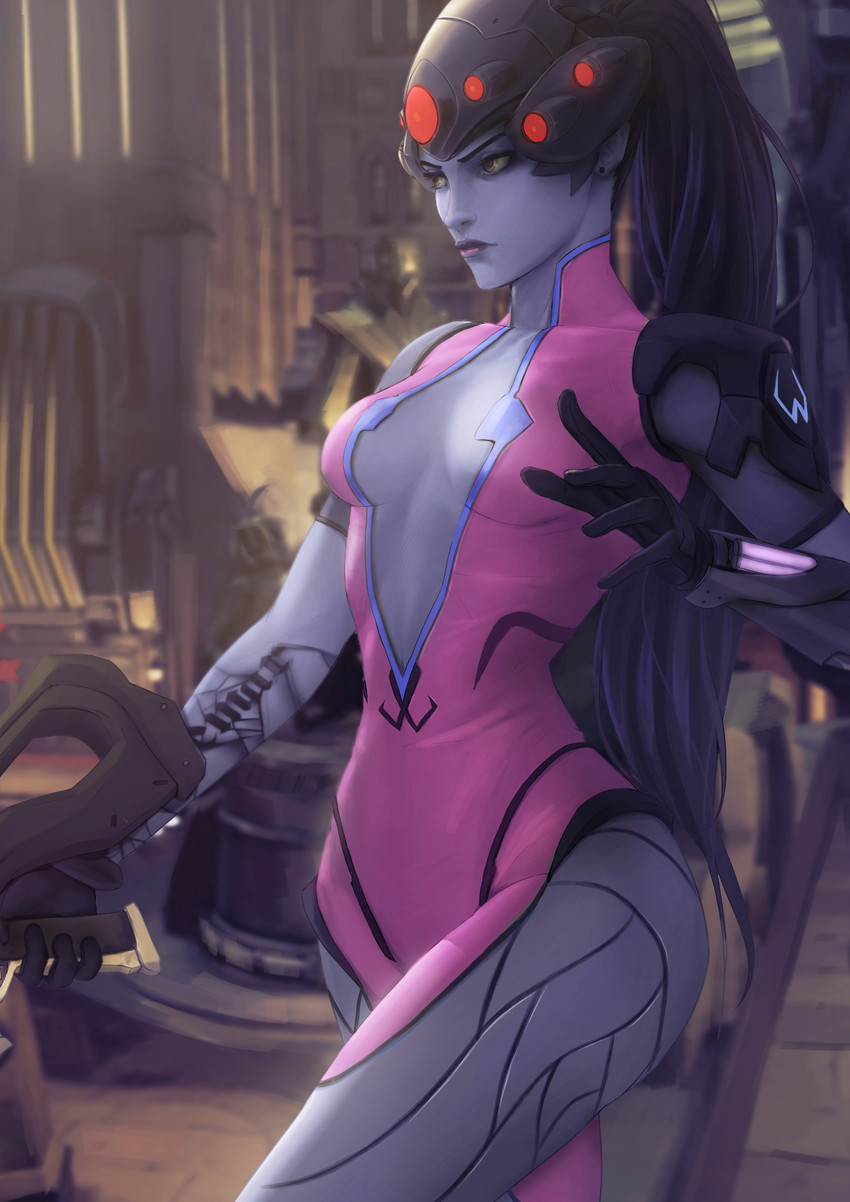 widowmaker (overwatch and 1 more) drawn by vincent_andrada