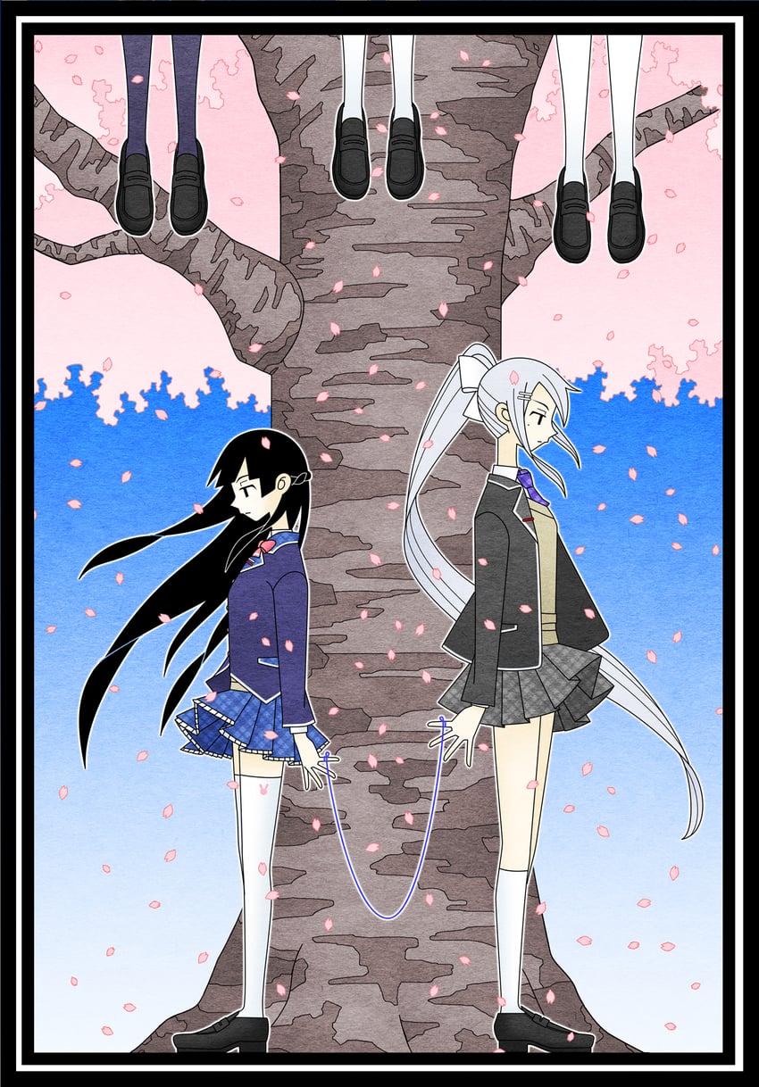tsukino mito and higuchi kaede (nijisanji and 1 more) drawn by hinoyama_ena