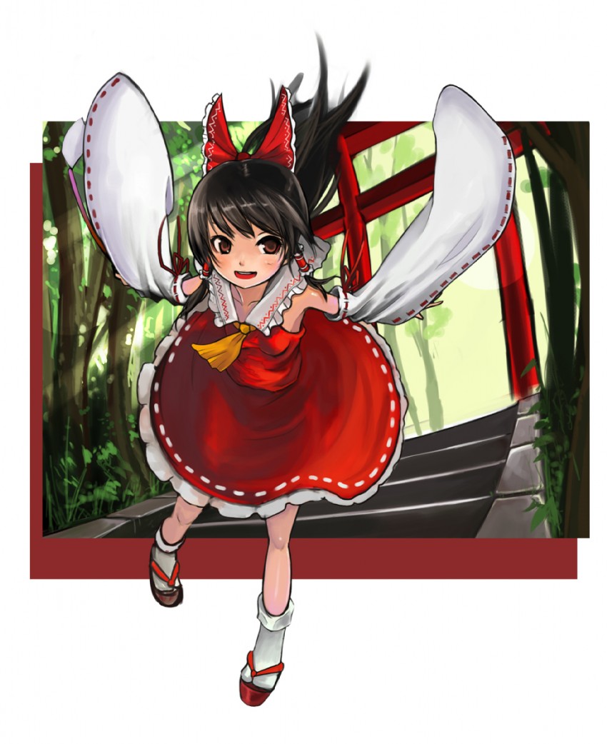 hakurei reimu (touhou) drawn by prototype-d
