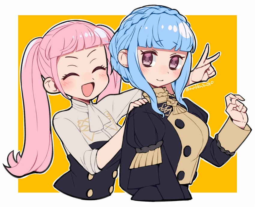 hilda valentine goneril and marianne von edmund (fire emblem and 1 more) drawn by do_m_kaeru