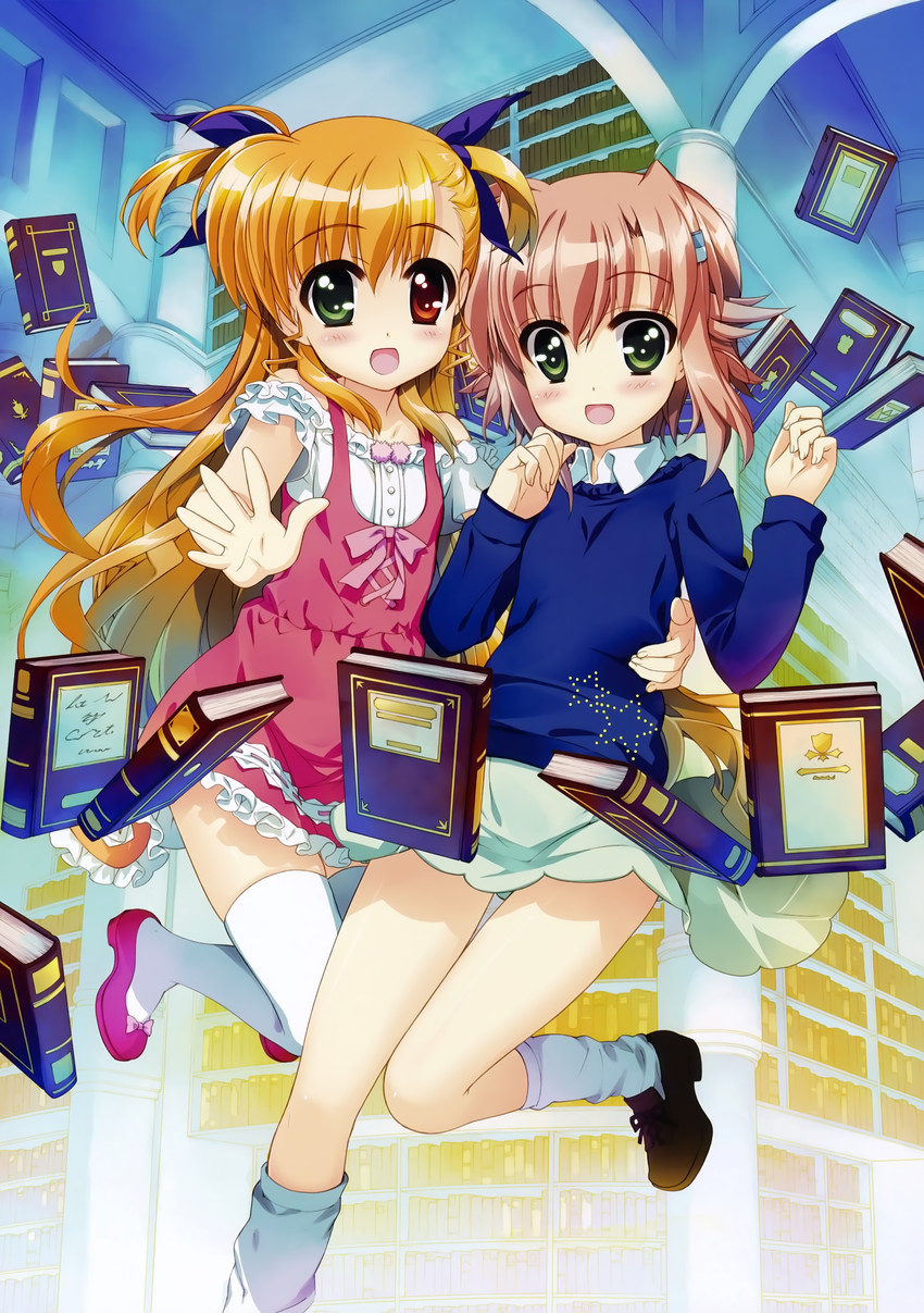vivio and miura rinaldi (lyrical nanoha and 1 more) drawn by fujima_takuya