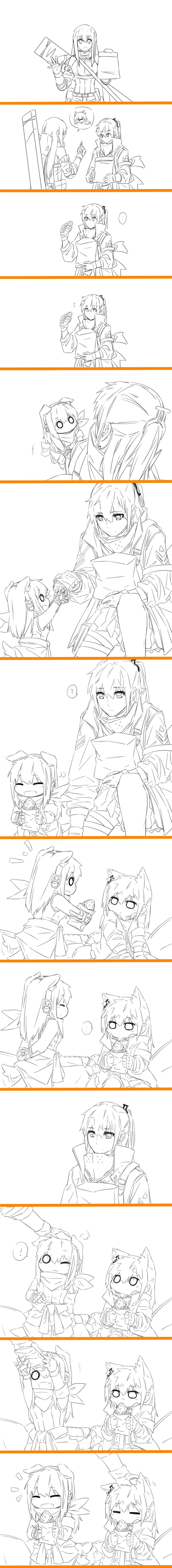 m4a1, st ar-15, and persica (girls' frontline) drawn by langlang