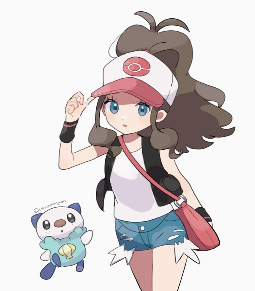 hilda and oshawott (pokemon and 1 more) drawn by eneko_(olavcnkrpucl16a)
