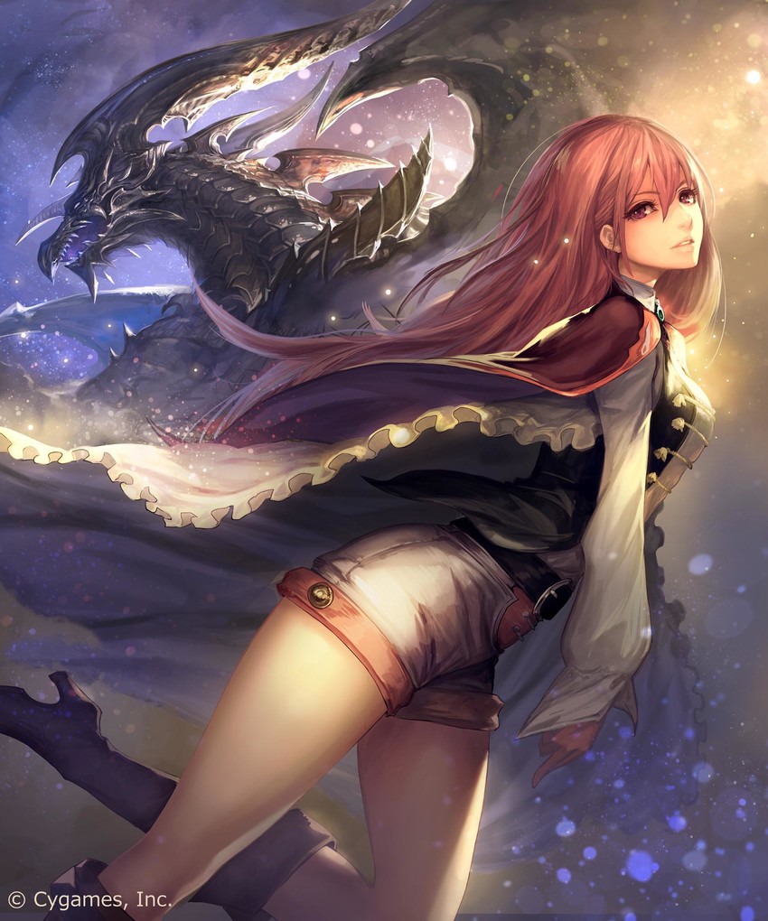 amira and bahamut (shingeki no bahamut and 2 more) drawn by tachikawa_mushimaro