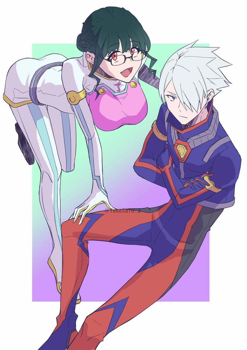 anosillus ii and anti (gridman universe) drawn by takenoko_(takesato_2)