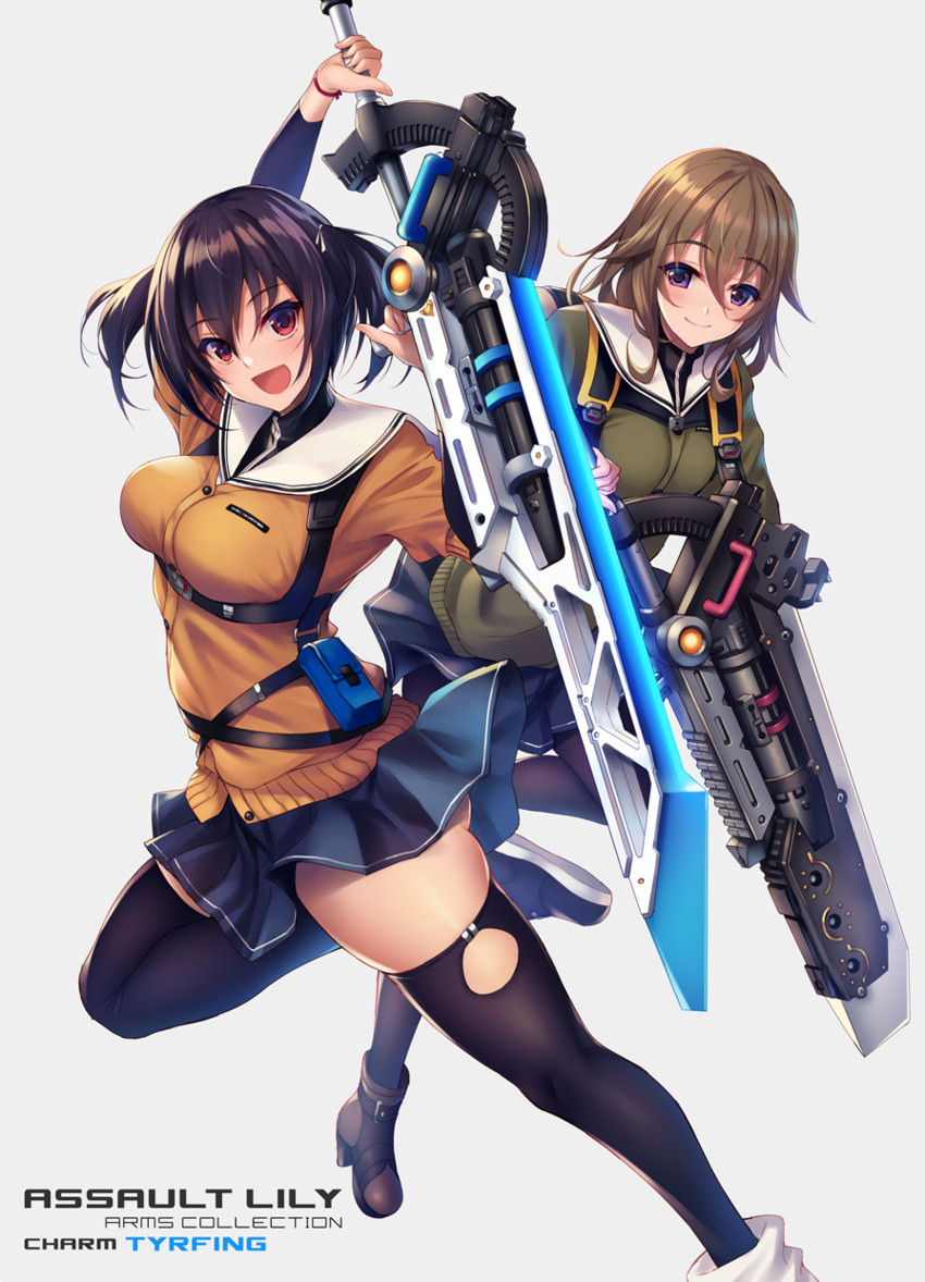 masukawa uta and asanaga ichigo (assault lily) drawn by fukai_ryosuke