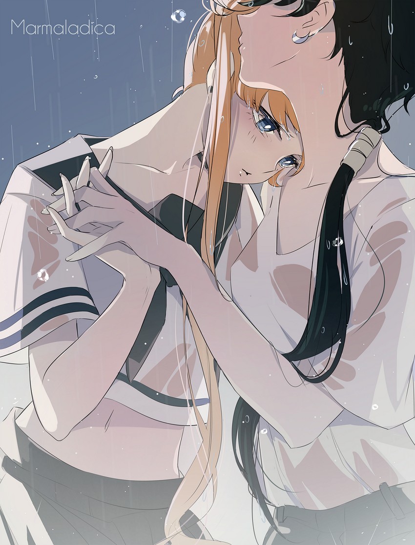 tsukino usagi and seiya kou (bishoujo senshi sailor moon and 1 more) drawn by marmaladica