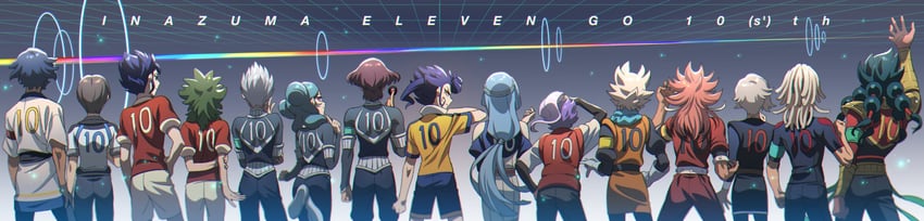 tsurugi kyousuke, beta, alpha, saryuu evan, garushaa wolfein, and 10 more (inazuma eleven and 2 more) drawn by dolustoy