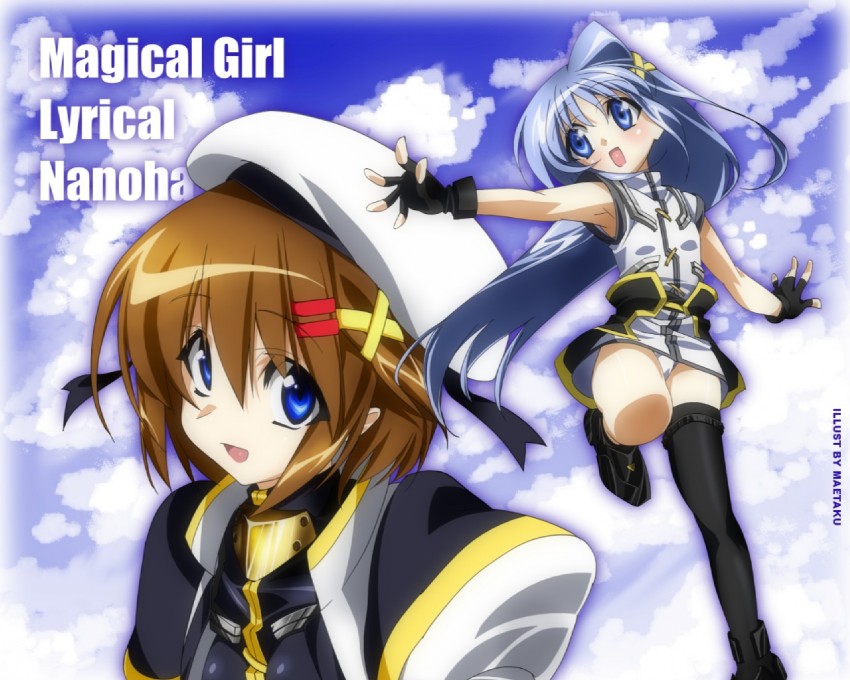 yagami hayate and reinforce zwei (lyrical nanoha and 3 more) drawn by maetaku