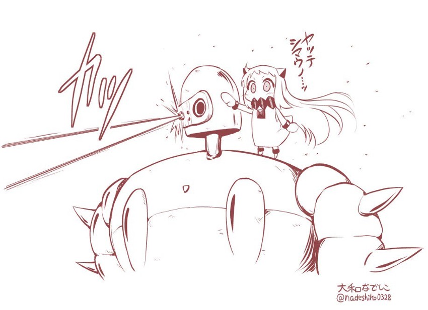 northern ocean princess and laputa robot (kantai collection and 1 more) drawn by yamato_nadeshiko