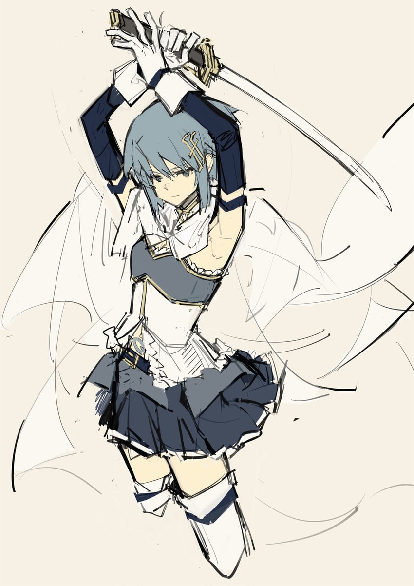 miki sayaka (mahou shoujo madoka magica) drawn by rin_lingsong