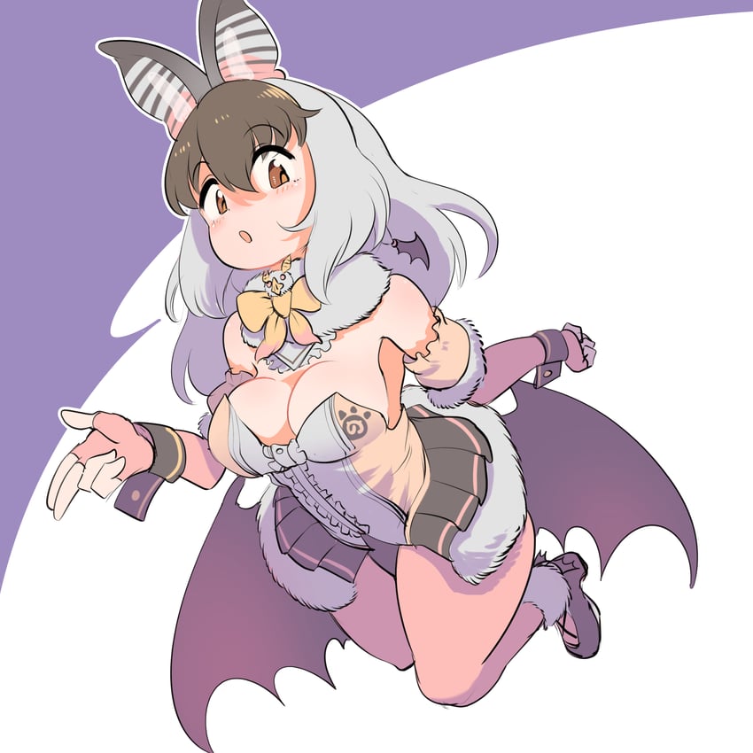 brown long-eared bat (kemono friends and 1 more) drawn by mcgunngu