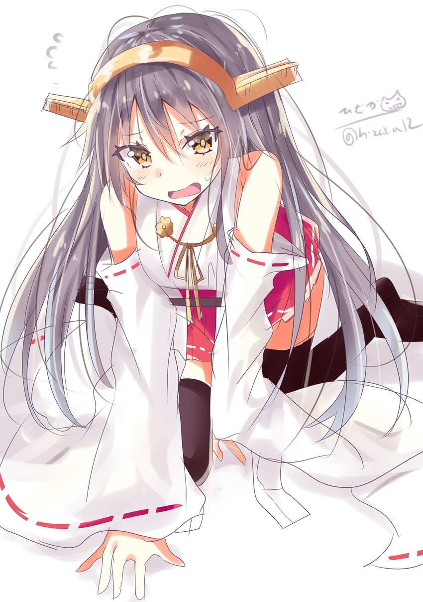 haruna and haruna kai ni (kantai collection) drawn by hizaka