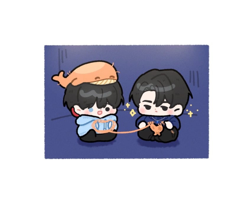 park moo-hyun and shin hae-ryang (eoduun badaui deungbul-i doeeo) drawn by bbing_zzi