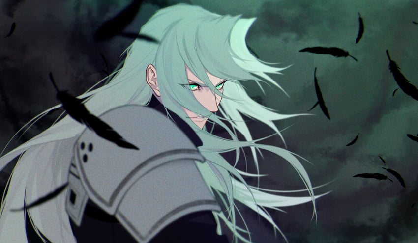 sephiroth (final fantasy and 2 more) drawn by kiki_lala