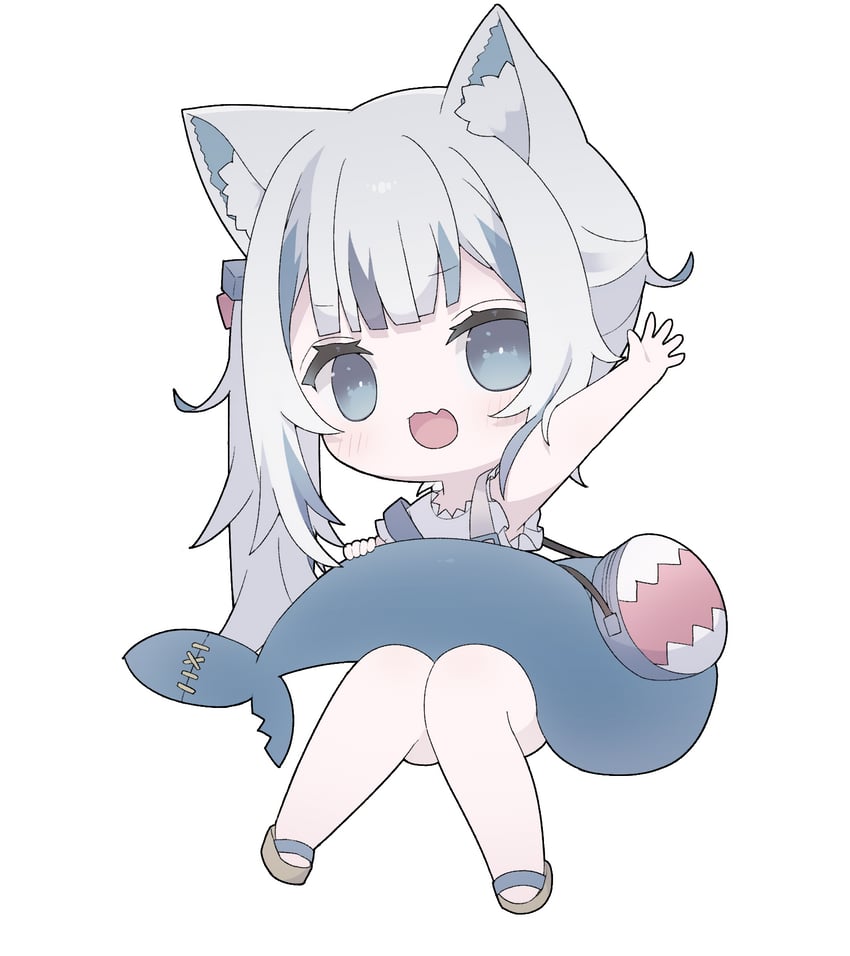 gawr gura (hololive and 1 more) drawn by hocmiya