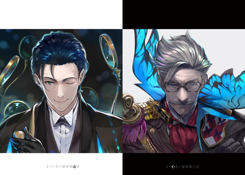 james moriarty and sherlock holmes (fate and 1 more) drawn by shirabi
