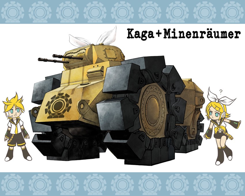 kagamine rin and kagamine len (vocaloid) drawn by janome_gochou