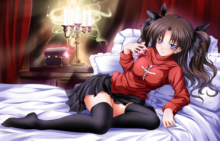 tohsaka rin (fate and 1 more) drawn by millelunar